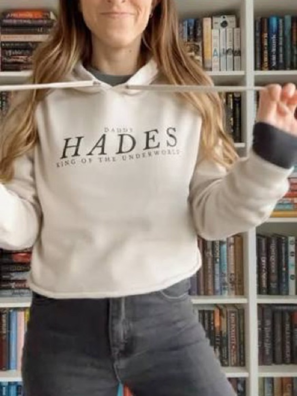 Cream Pullover Hoodie Sweater Daddy Hades Bookish XL NWT